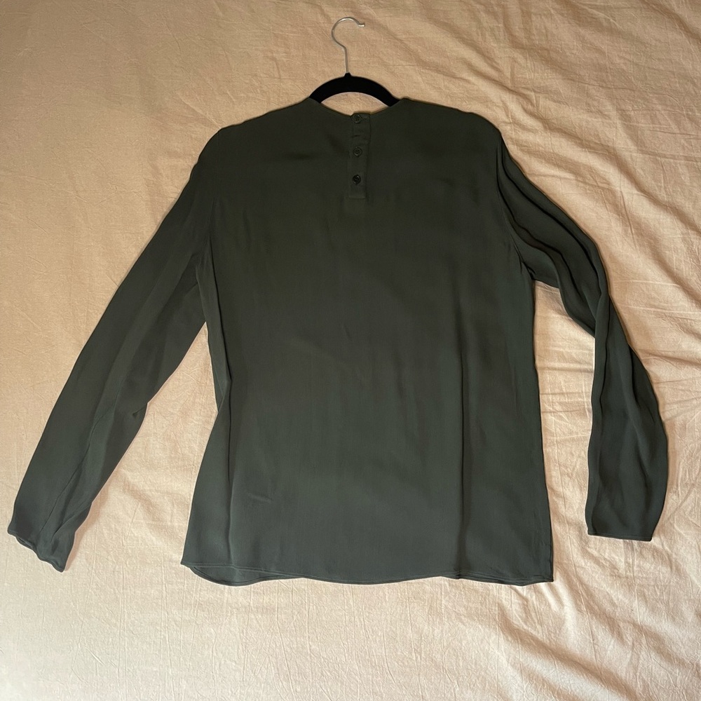 Deep English green Giorgio Armani silk top